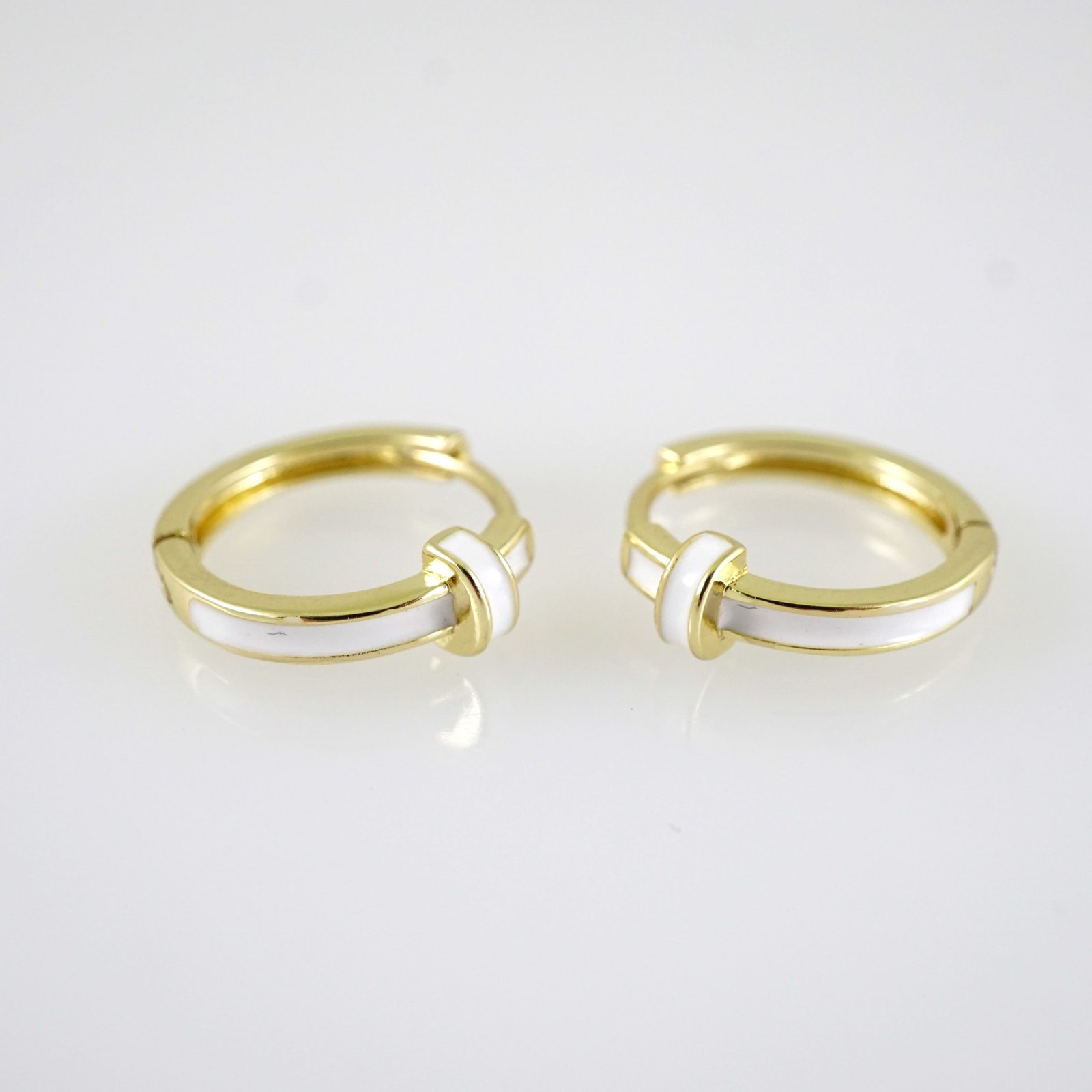 E2871 Earrings - Aretes - Zircon Stone - 14K Real Color