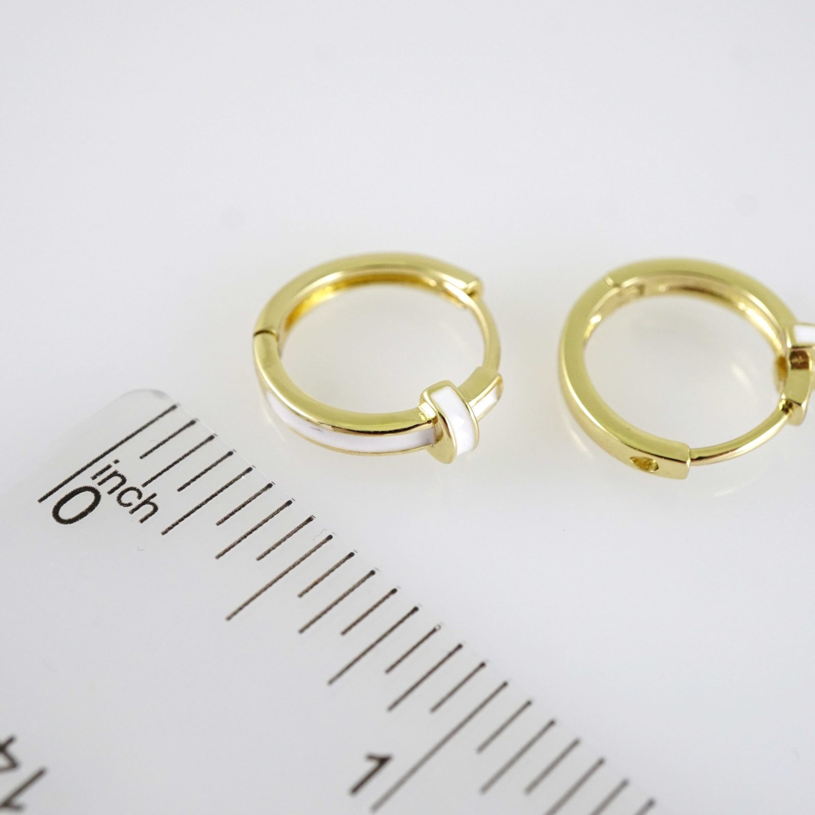 E2871 Earrings - Aretes - Zircon Stone - 14K Real Color - Image 3