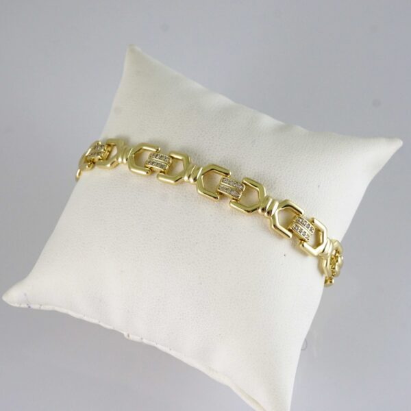 B1923 Bracelet - Pulseras - Zircon Stone - 14K Real Color