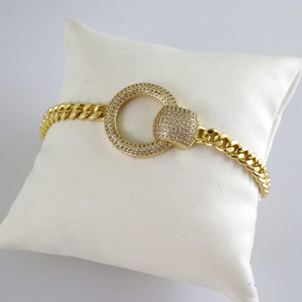 B1903 Bracelet - Pulseras - Zircon Stone - 14K Real Color