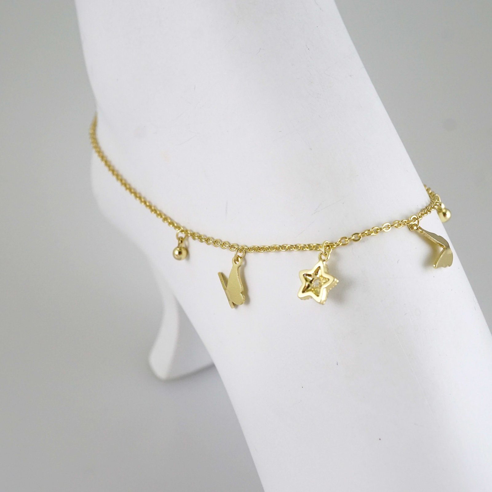 A0090 Anklets - Tobilleras - 14K Real Color 2mm - Image 2