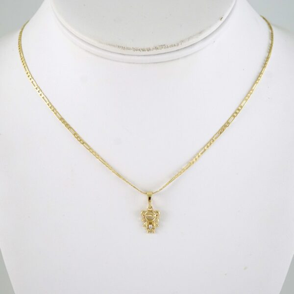 SET1897 Cadenas & Colgantes - Chain - Pendants - Zircon Stone - 14K Real Color 3mmX45cm