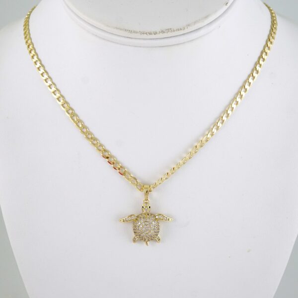 SET1899 Cadenas & Colgantes - Chain - Pendants - Zircon Stone - 14K Real Color 3mmX45cm