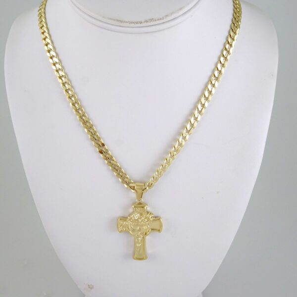 SET1904 Cadenas & Colgantes - Chain - Pendants - Zircon Stone - 14K Real Color 3mmX45cm