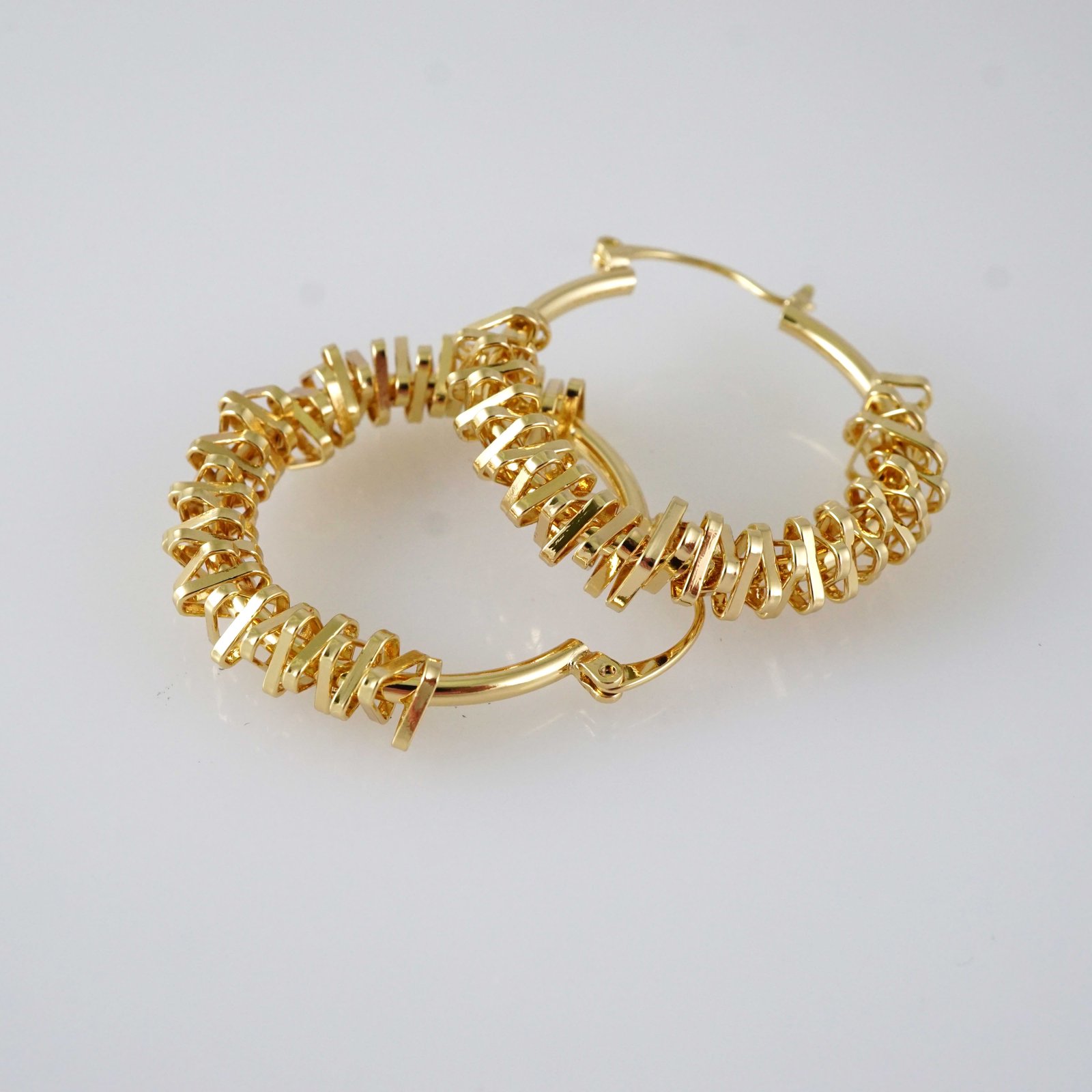 E2834 Earrings - Aretes - Zircon Stone - 14K Real Color - Image 2