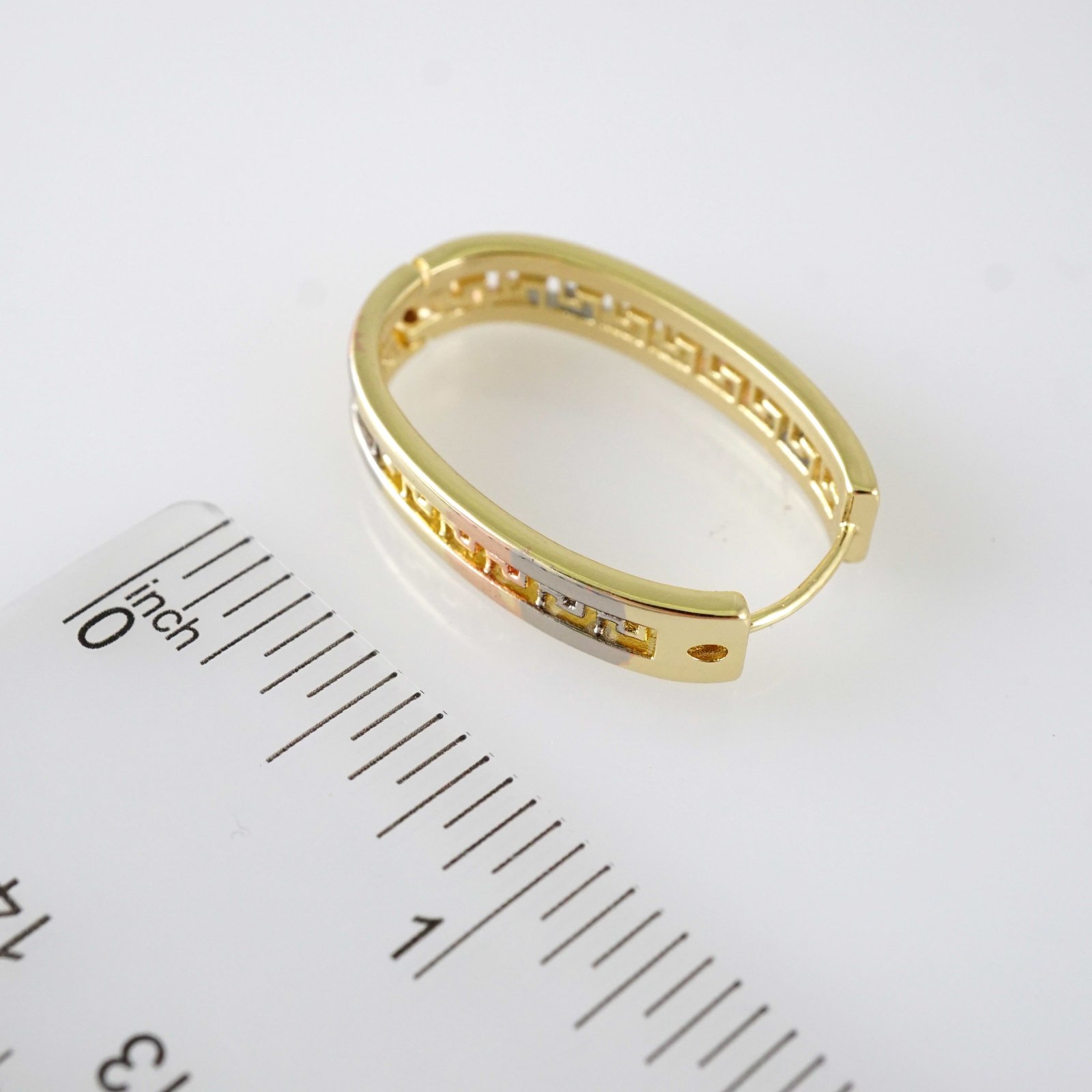 E2835 Earrings - Aretes - Zircon Stone - 14K Real Color - Image 3