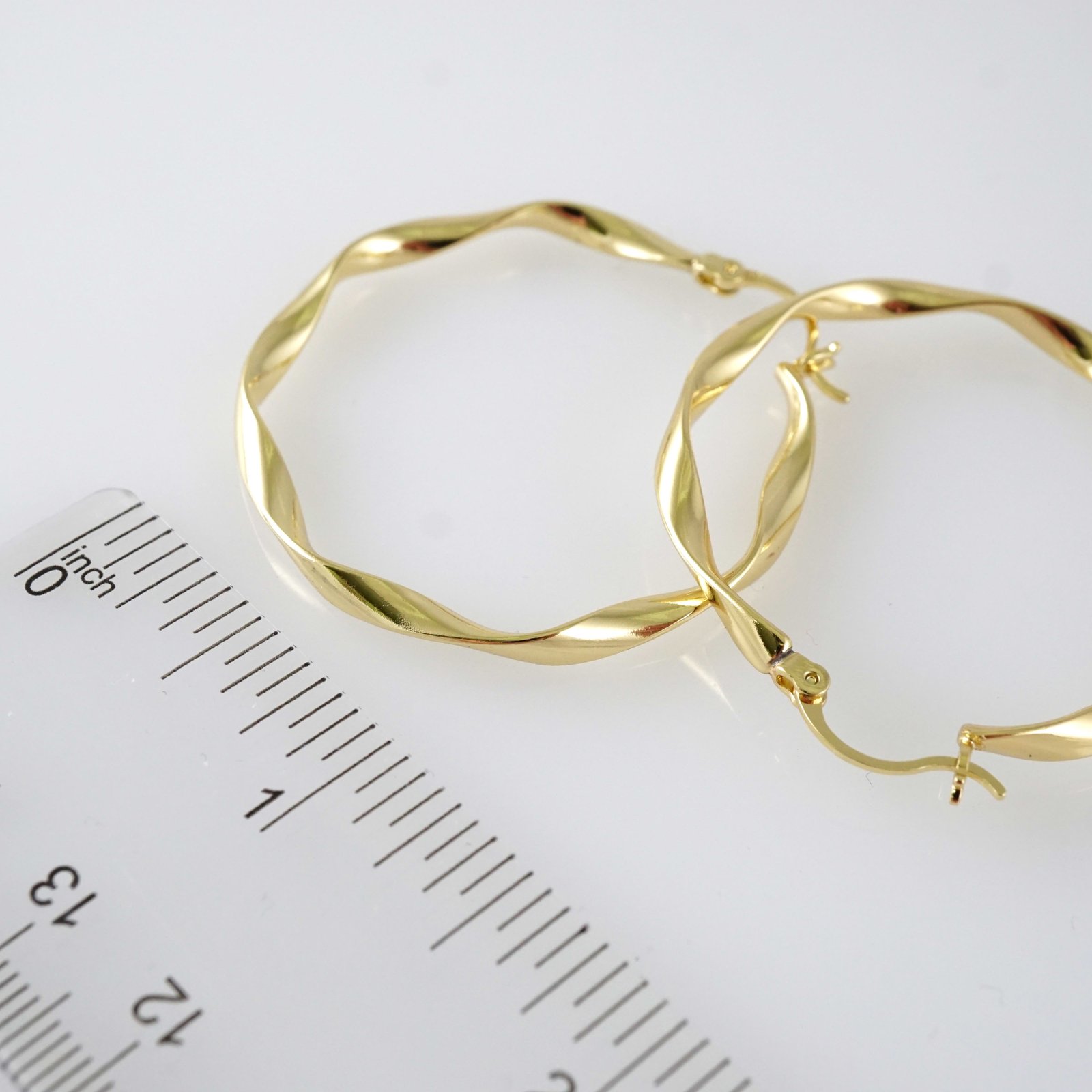 E2838 Earrings - Aretes - Zircon Stone - 14K Real Color - Image 3