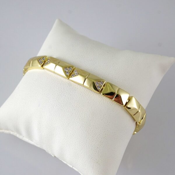 B1907 Bracelet - Pulseras - Zircon Stone - 14K Real Color