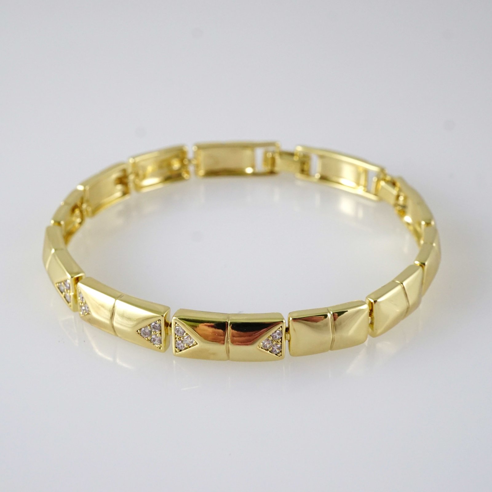 B1907 Bracelet - Pulseras - Zircon Stone - 14K Real Color - Image 2
