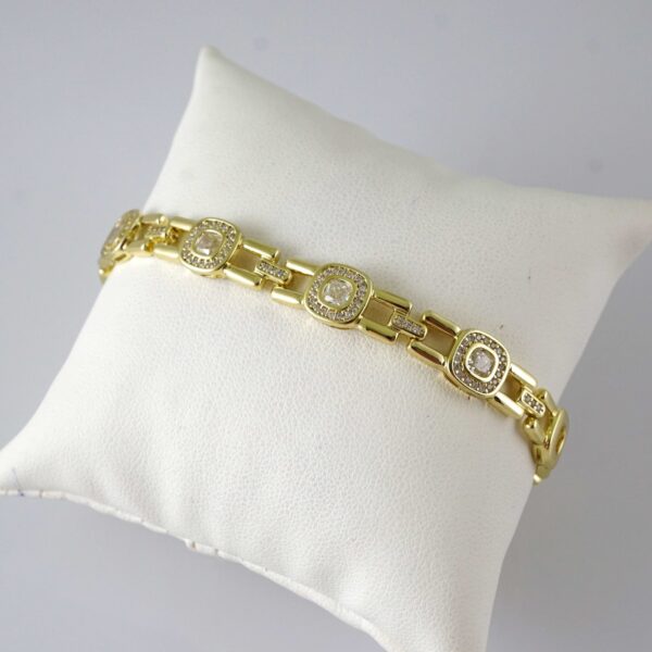 B1908 Bracelet - Pulseras - Zircon Stone - 14K Real Color