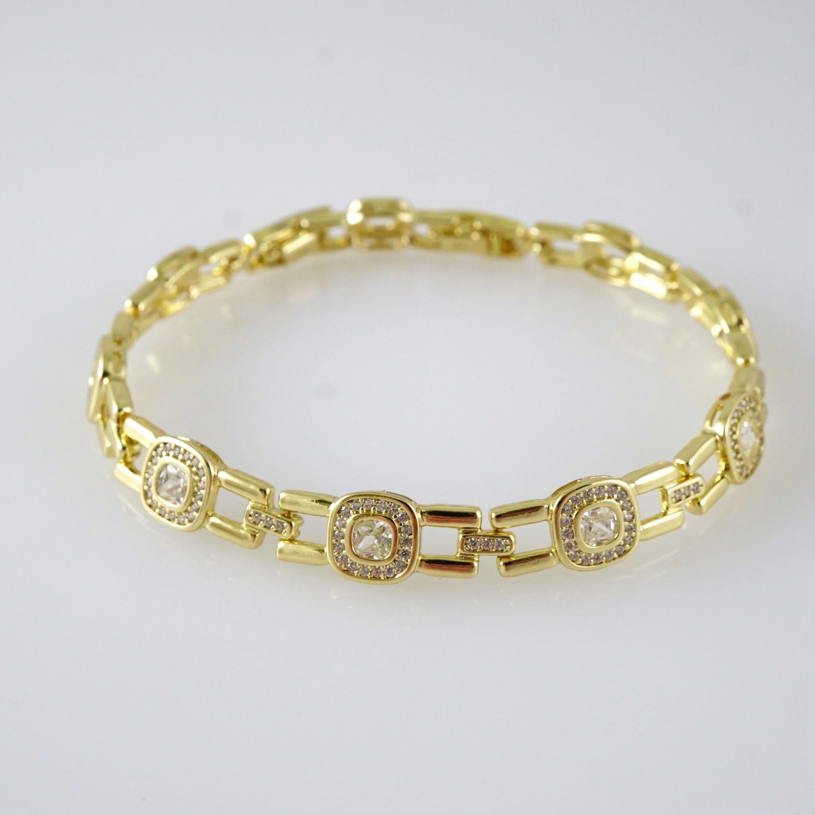 B1908 Bracelet - Pulseras - Zircon Stone - 14K Real Color - Image 2
