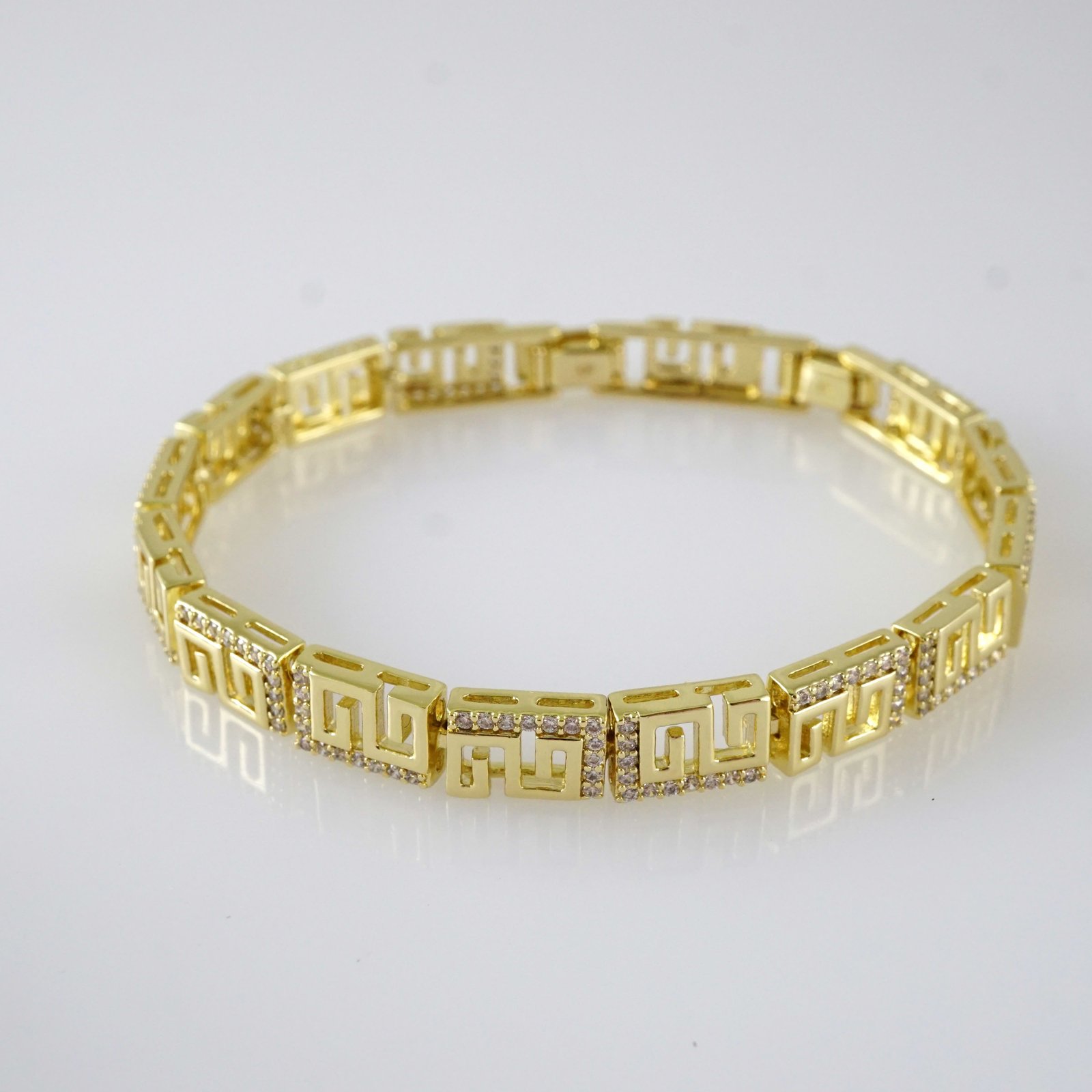 B1909 Bracelet - Pulseras - Zircon Stone - 14K Real Color - Image 2
