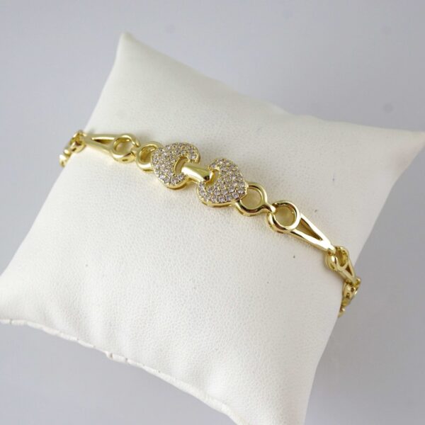 B1911 Bracelet - Pulseras - Zircon Stone - 14K Real Color