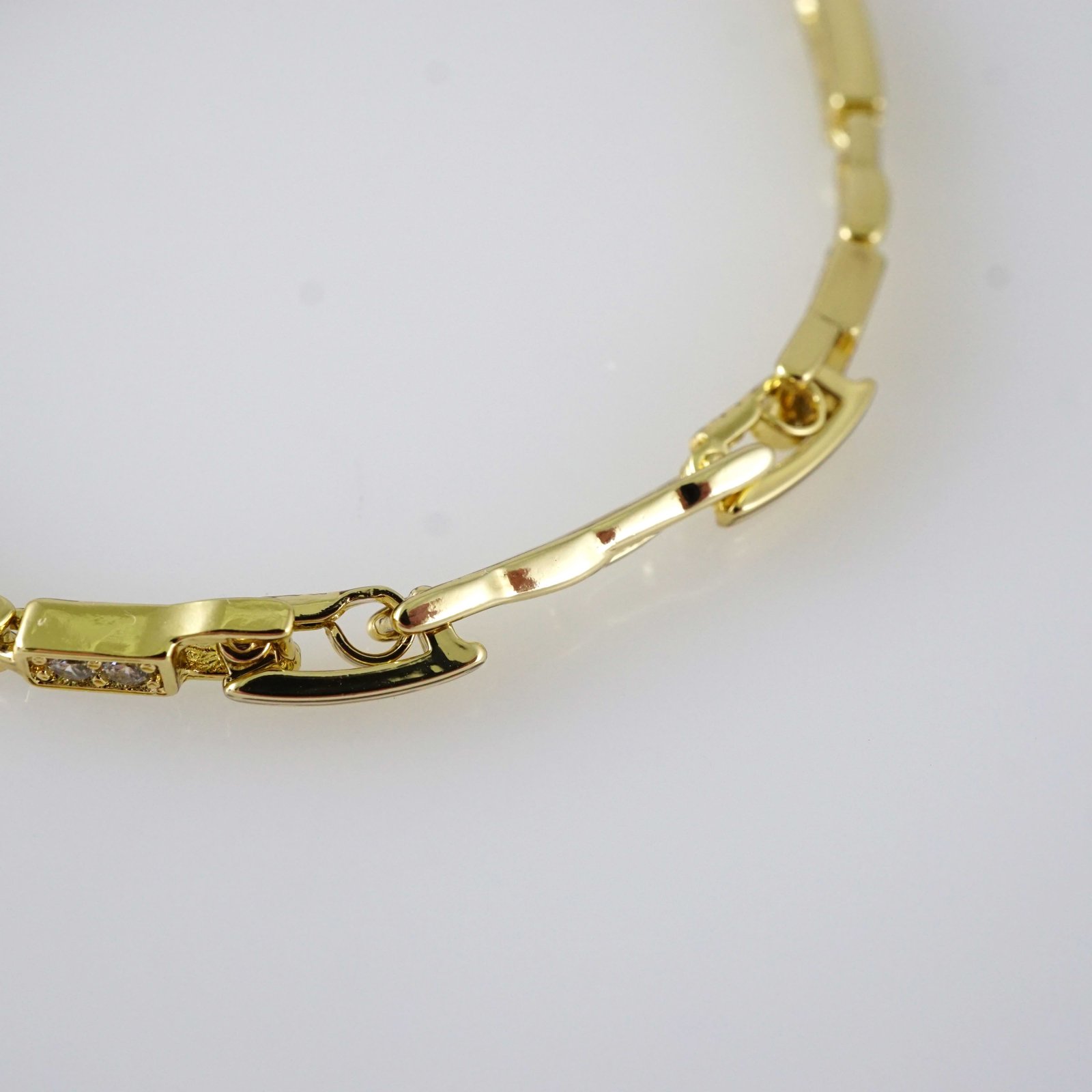 B1912 Bracelet - Pulseras - Zircon Stone - 14K Real Color - Image 3