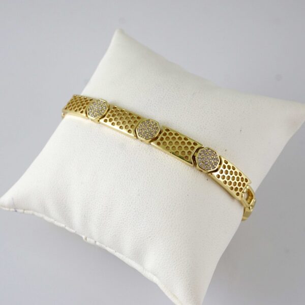B1913 Bracelet - Pulseras - Zircon Stone - 14K Real Color