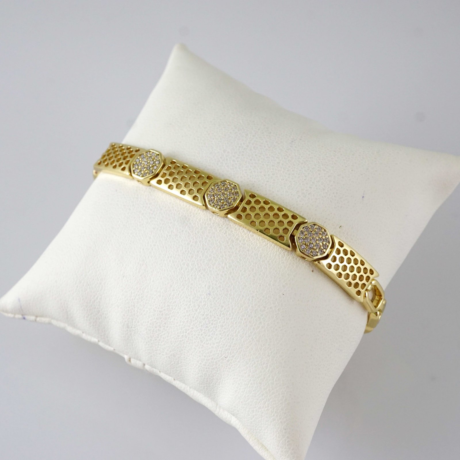 B1913 Bracelet - Pulseras - Zircon Stone - 14K Real Color