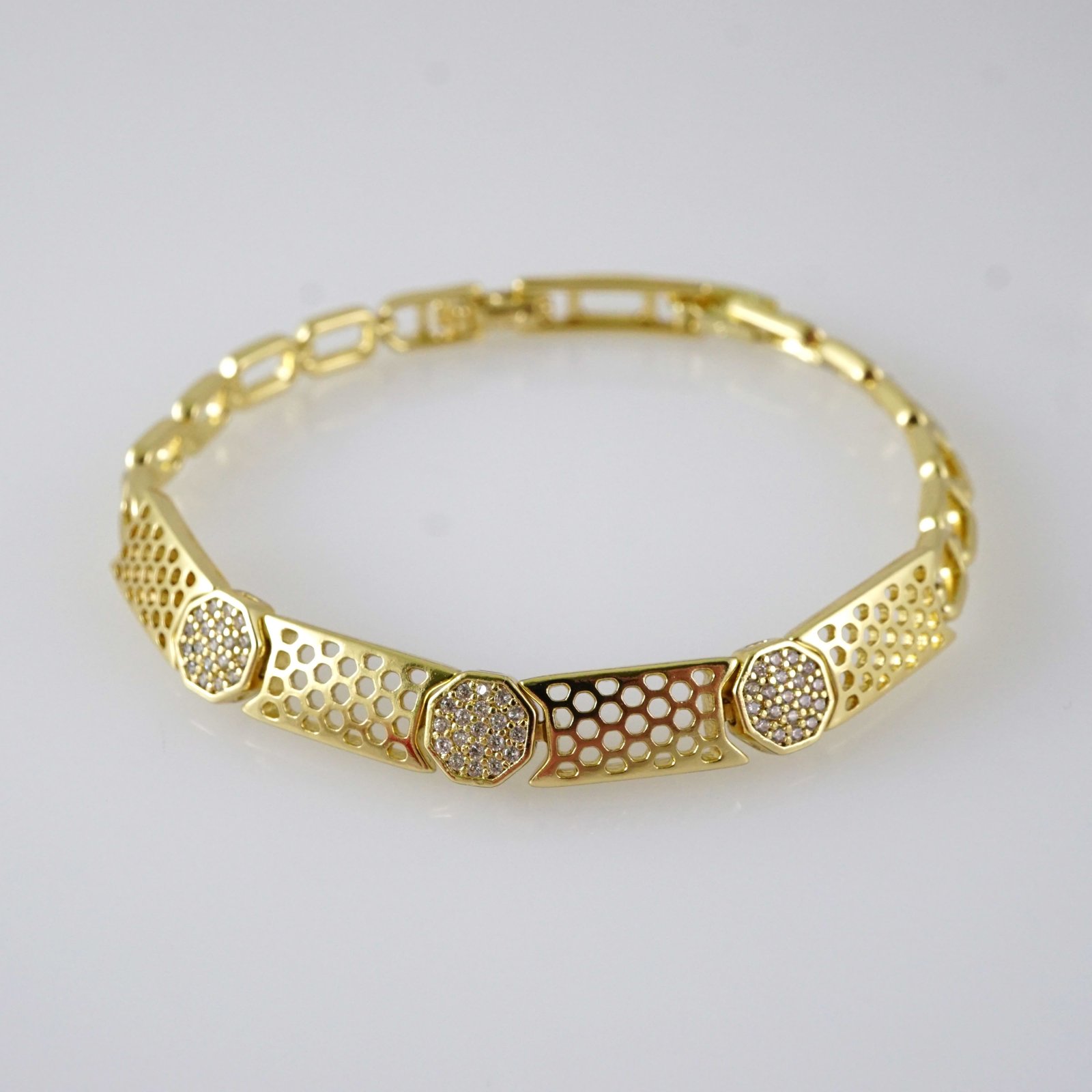 B1913 Bracelet - Pulseras - Zircon Stone - 14K Real Color - Image 2