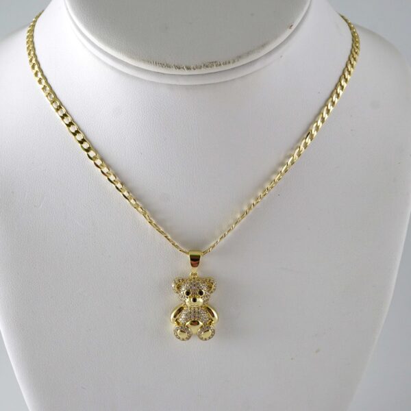 SET1907 Cadenas & Colgantes - Chain - Pendants - Zircon Stone - 14K Real Color 3mmX45cm