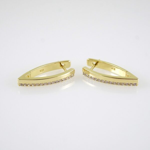 E2846 Earrings - Aretes - Zircon Stone - 14K Real Color