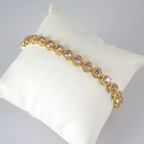 B1929 Bracelet - Pulseras - Zircon Stone - 14K Real Color