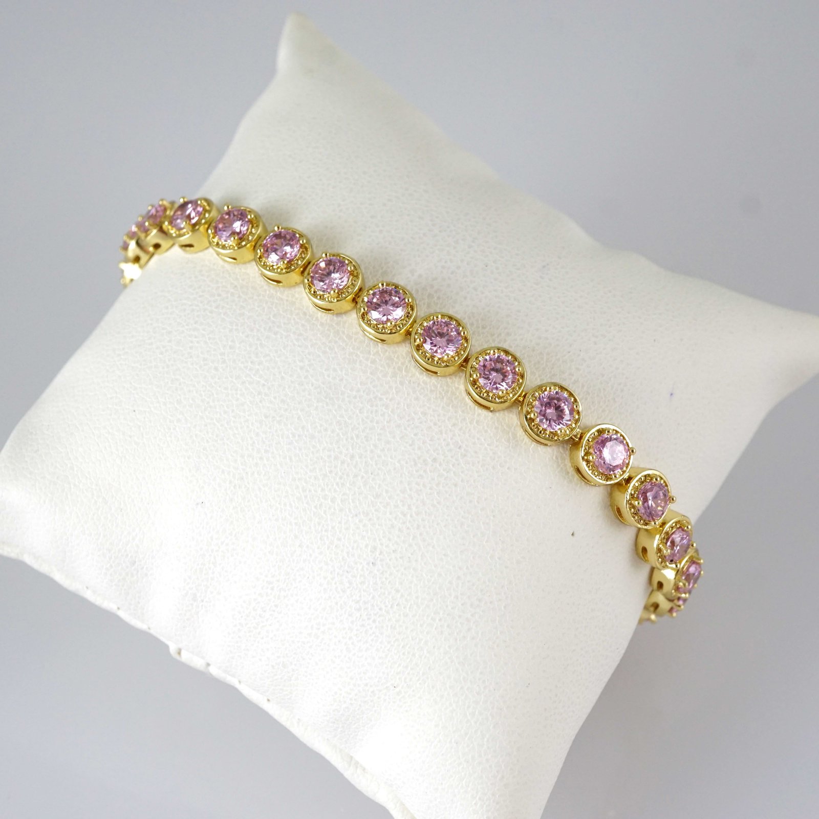 B1929 Bracelet - Pulseras - Zircon Stone - 14K Real Color