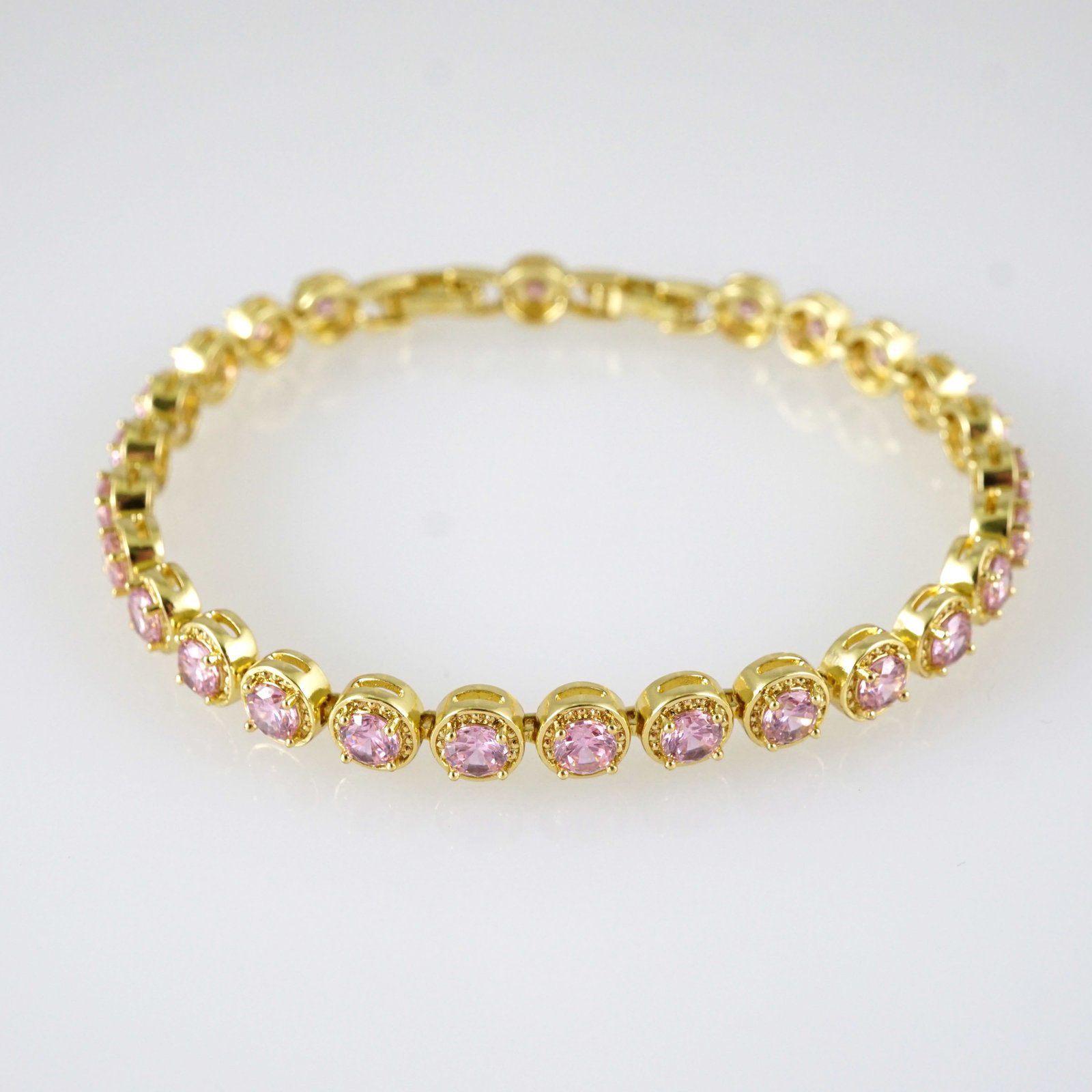 B1929 Bracelet - Pulseras - Zircon Stone - 14K Real Color - Image 2