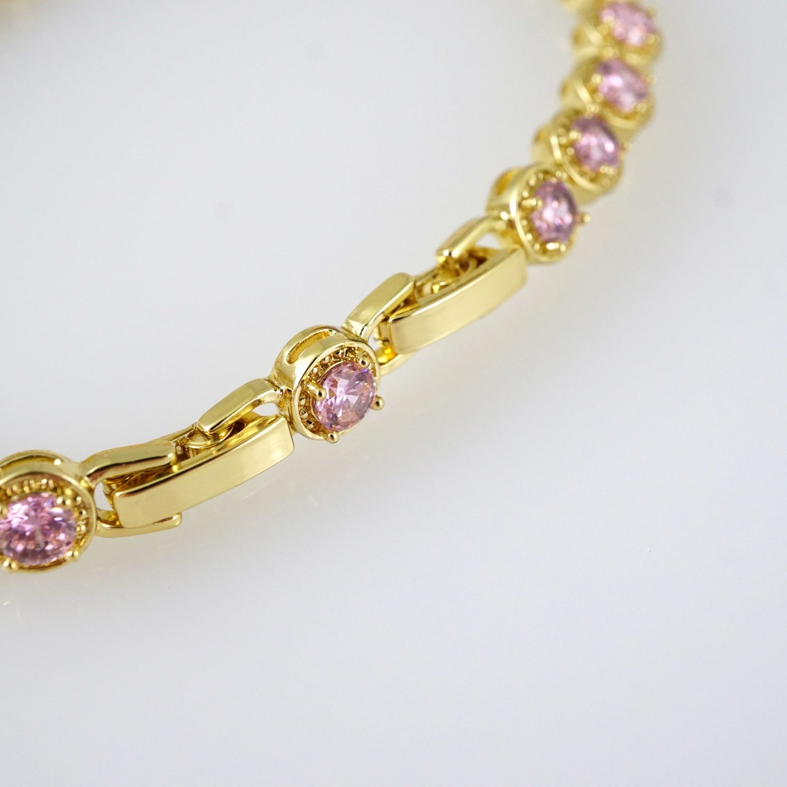 B1929 Bracelet - Pulseras - Zircon Stone - 14K Real Color - Image 3