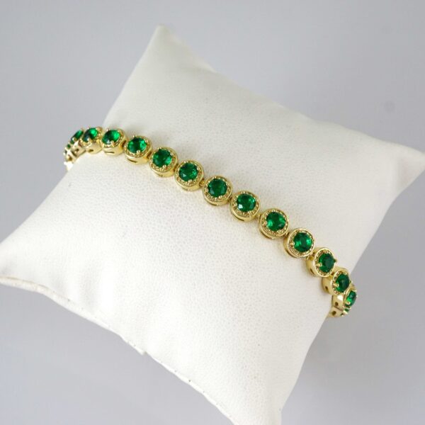 B1930 Bracelet - Pulseras - Zircon Stone - 14K Real Color
