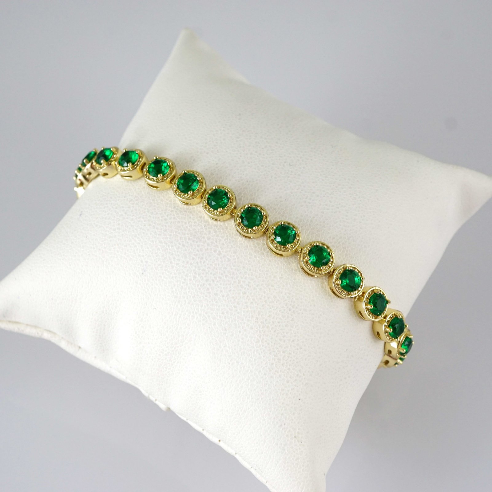B1930 Bracelet - Pulseras - Zircon Stone - 14K Real Color