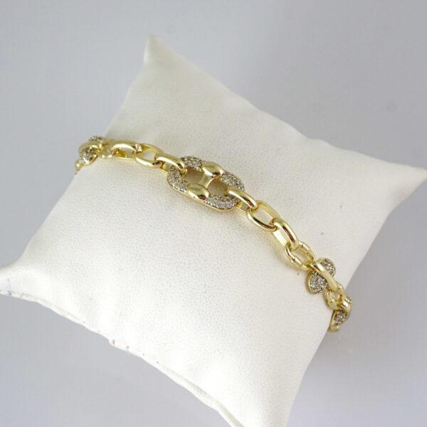 B1933 Bracelet - Pulseras - Zircon Stone - 14K Real Color