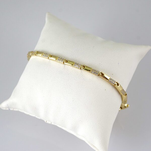 B1934 Bracelet - Pulseras - Zircon Stone - 14K Real Color