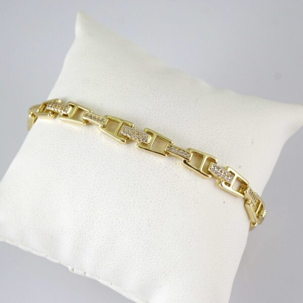 B1938 Bracelet - Pulseras - Zircon Stone - 14K Real Color