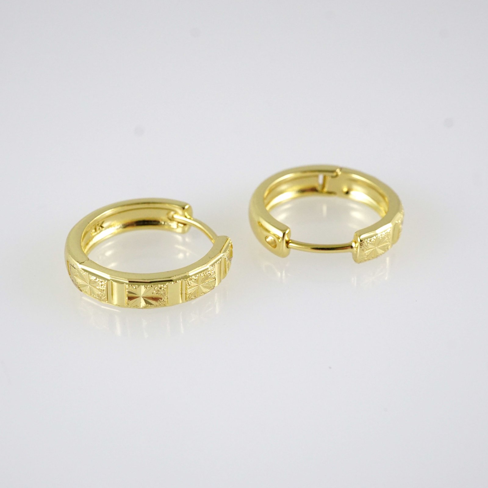 E2886 Earrings - Aretes - Zircon Stone - 14K Real Color - Image 2