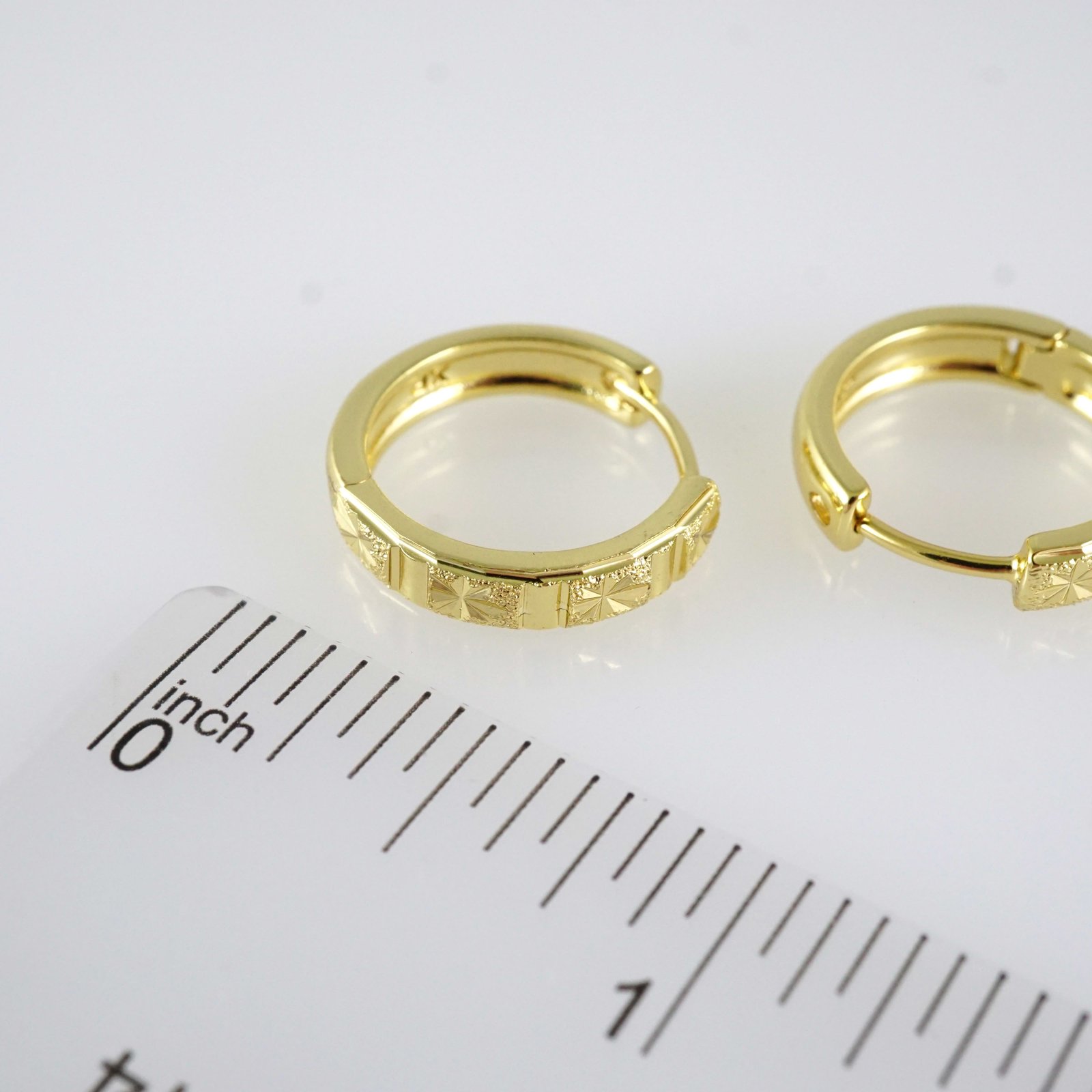 E2886 Earrings - Aretes - Zircon Stone - 14K Real Color - Image 3
