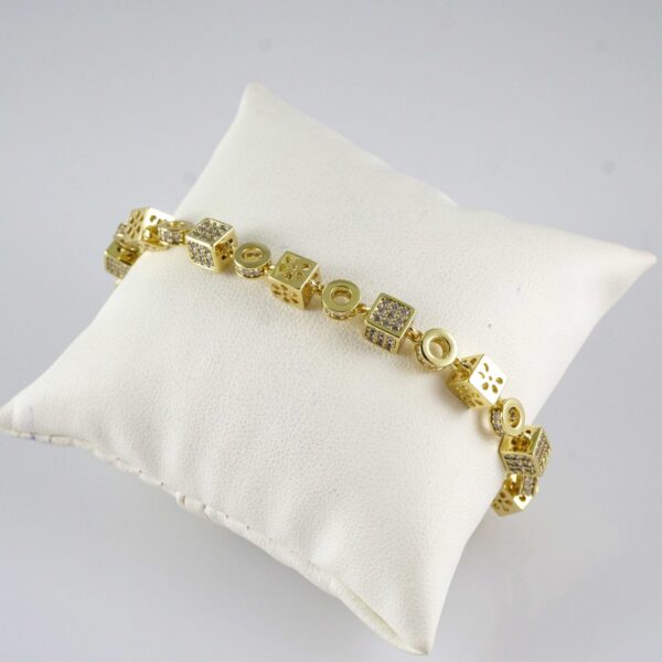B1941 Bracelet - Pulseras - Zircon Stone - 14K Real Color