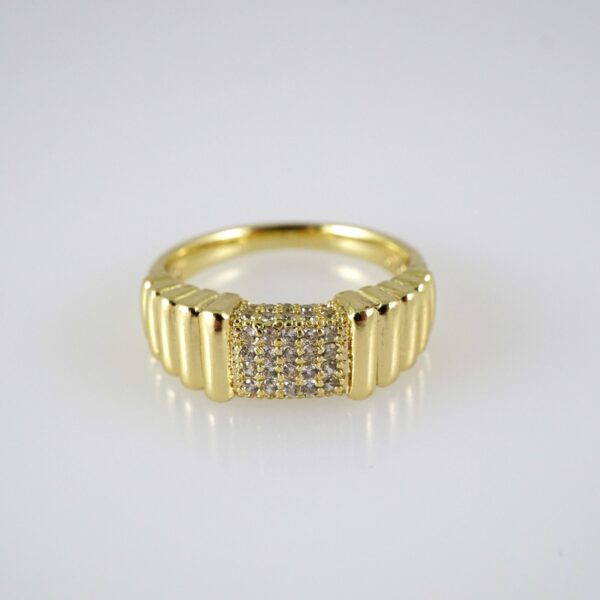 R889 RING - ANILLO - Zircon Stone - 14K Real Color