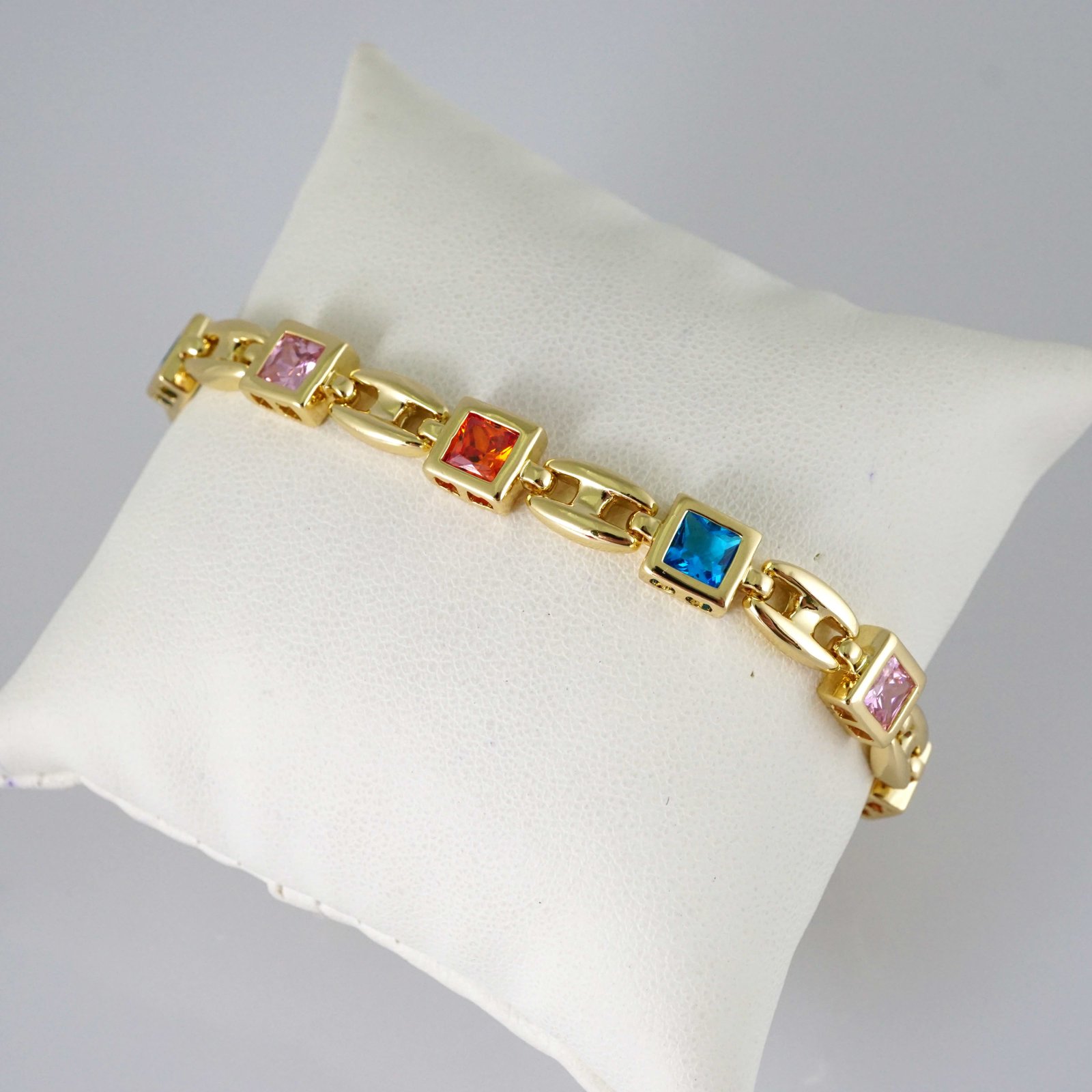 B1947 Bracelet - Pulseras - Zircon Stone - 14K Real Color