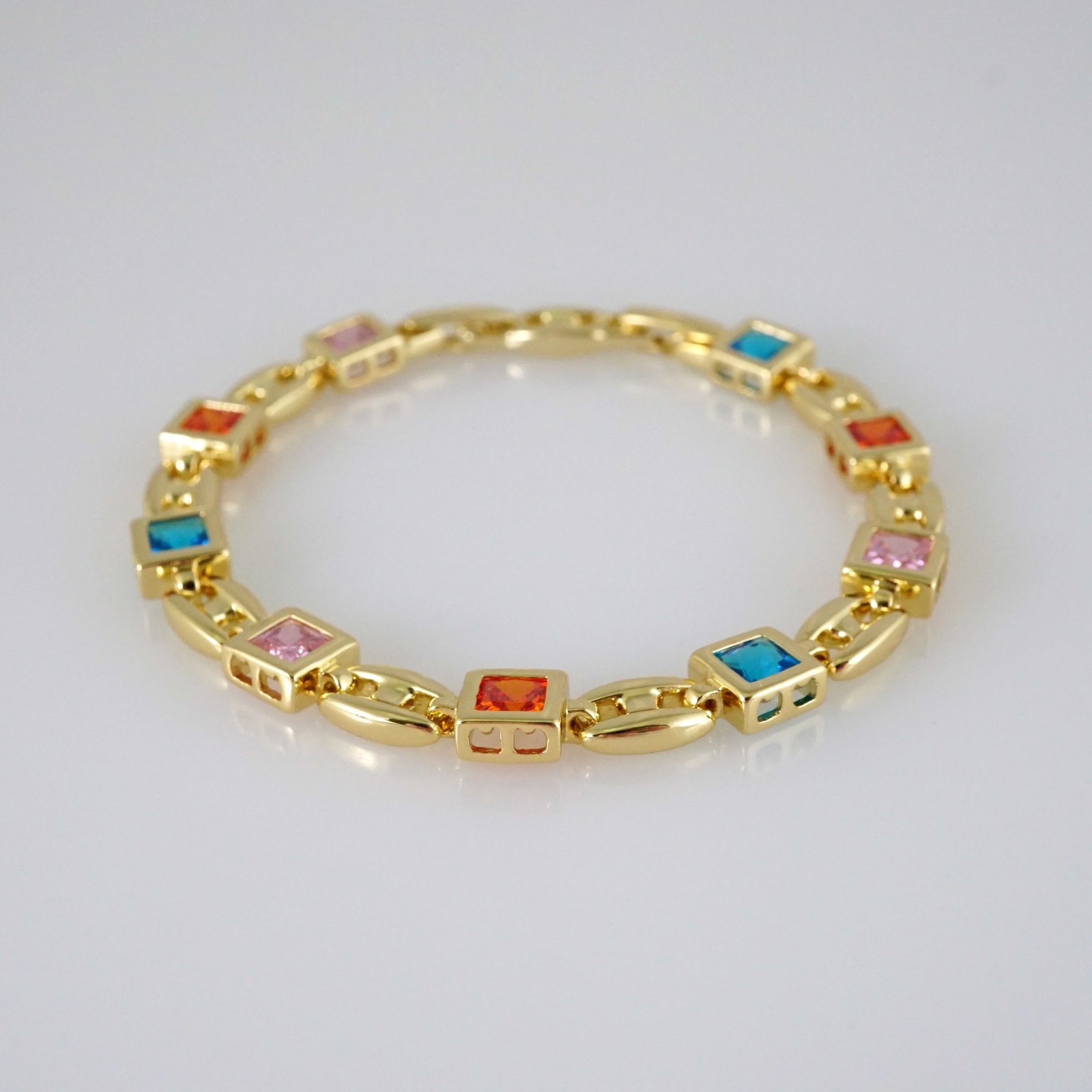 B1947 Bracelet - Pulseras - Zircon Stone - 14K Real Color - Image 2