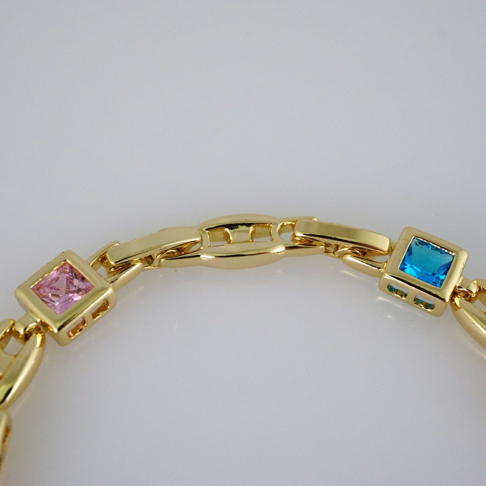 B1947 Bracelet - Pulseras - Zircon Stone - 14K Real Color - Image 3