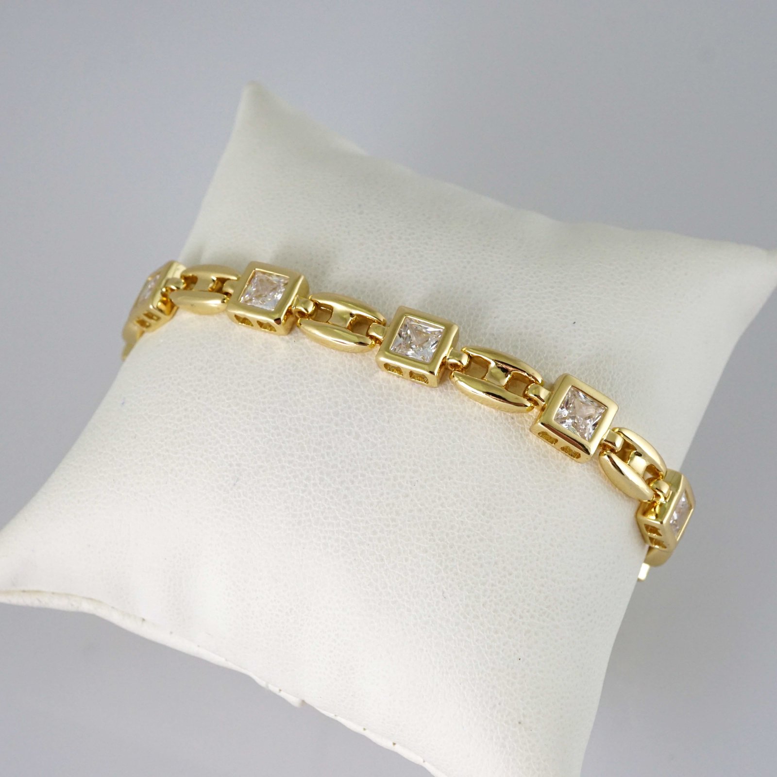 B1948 Bracelet - Pulseras - Zircon Stone - 14K Real Color