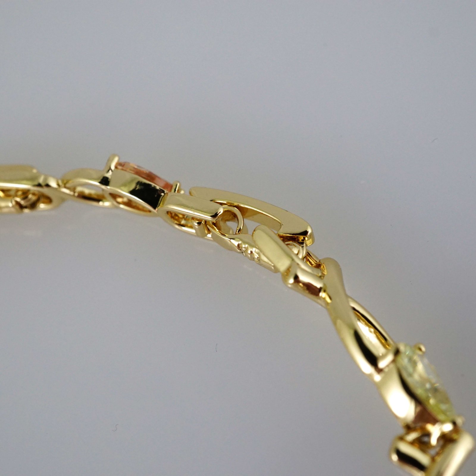 B1949 Bracelet - Pulseras - Zircon Stone - 14K Real Color - Image 3
