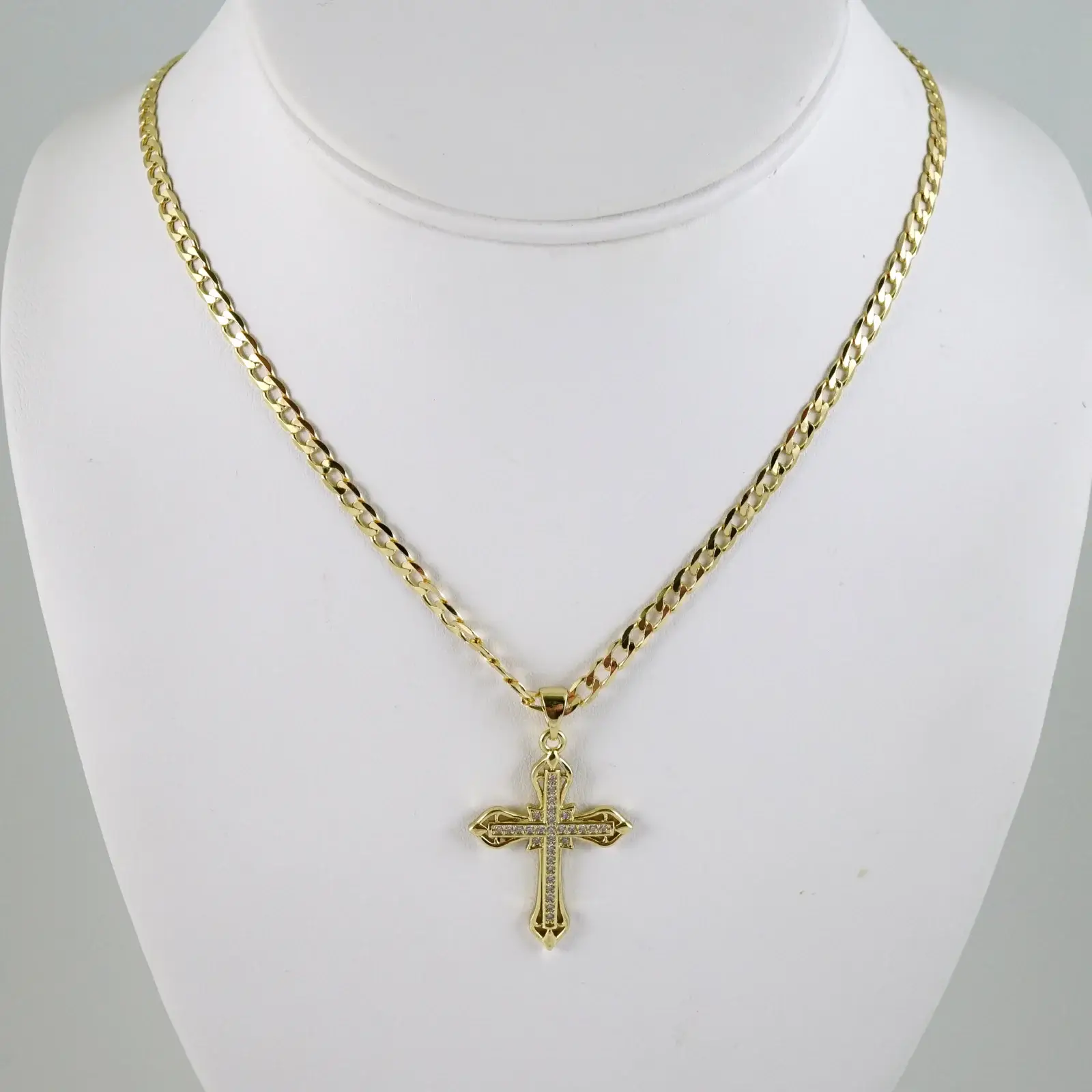SET1874 Cadenas & Colgantes - Chain - Pendants - Zircon Stone - 14K Real Color 3mmX45cm