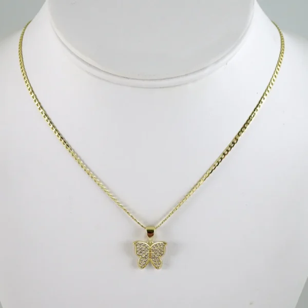 SET1876 Cadenas & Colgantes - Chain - Pendants - Zircon Stone - 14K Real Color 3mmX45cm
