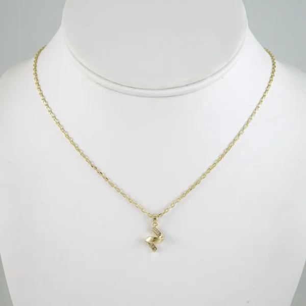 SET1878 Cadenas & Colgantes - Chain - Pendants - Zircon Stone - 14K Real Color 3mmX45cm