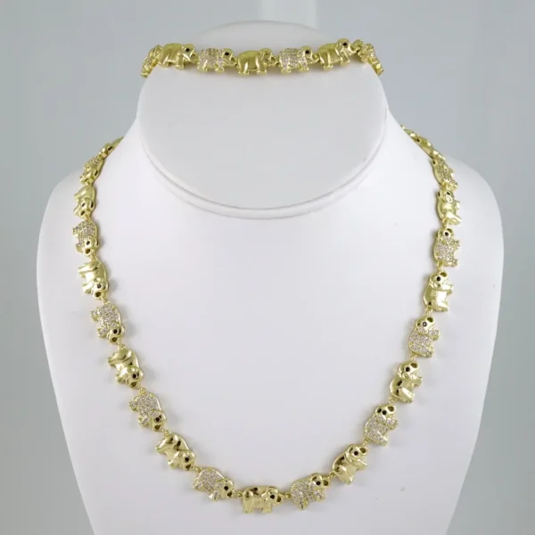 SET1883 Cadenas & Colgantes - Chain - Pendants - Zircon Stone - 14K Real Color 3mmX45cm