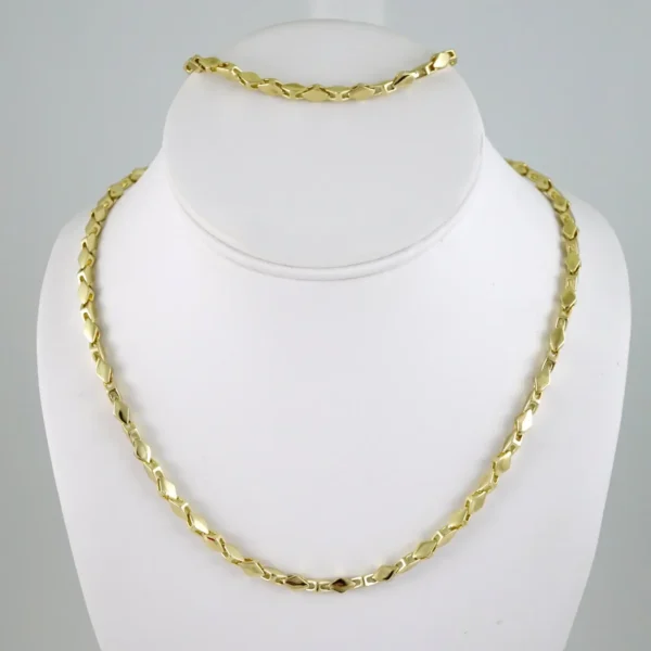 SET1884 Cadenas & Colgantes - Chain - Pendants - Zircon Stone - 14K Real Color 3mmX45cm