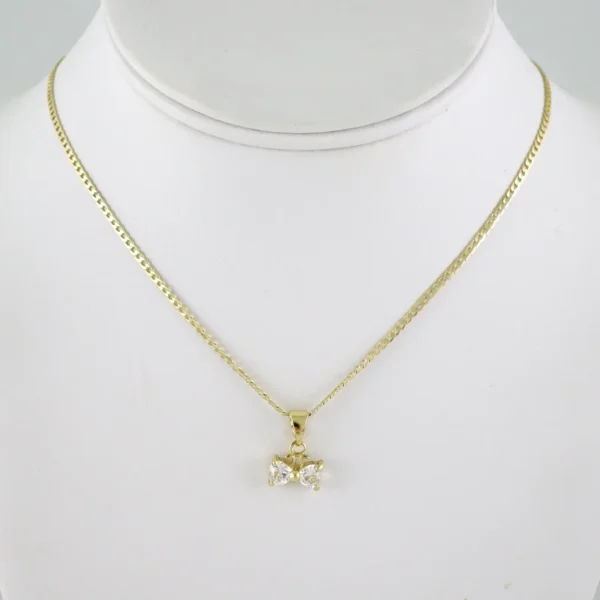 SET1887 Cadenas & Colgantes - Chain - Pendants - Zircon Stone - 14K Real Color 3mmX45cm