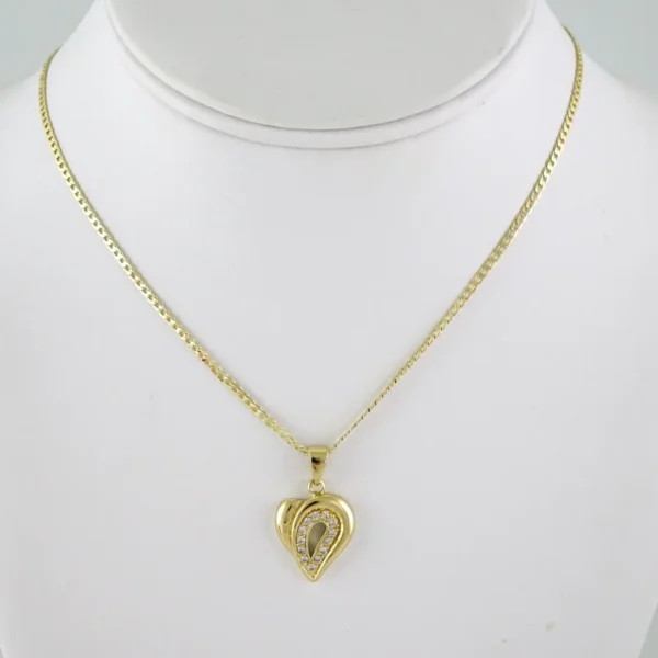 SET1888 Cadenas & Colgantes - Chain - Pendants - Zircon Stone - 14K Real Color 3mmX45cm