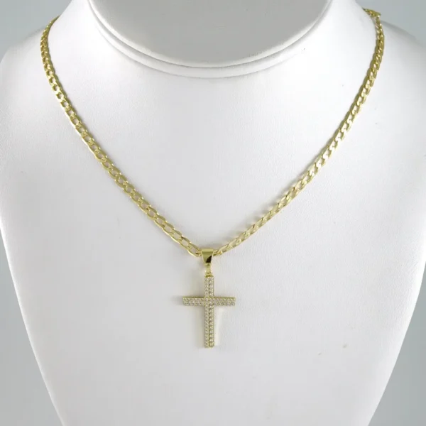 SET1893 Cadenas & Colgantes - Chain - Pendants - Zircon Stone - 14K Real Color 3mmX45cm