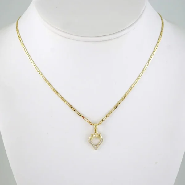 SET1896 Cadenas & Colgantes - Chain - Pendants - Zircon Stone - 14K Real Color 2mmX45cm